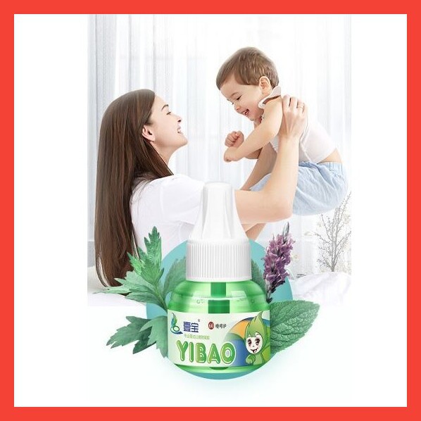 Tinh dầu đuổi muỗi xông phòng electric YIBAO 45ml, tinh dầu xông muỗi thiên nhiên khuếch tán thơm phòng an toàn cho bé
