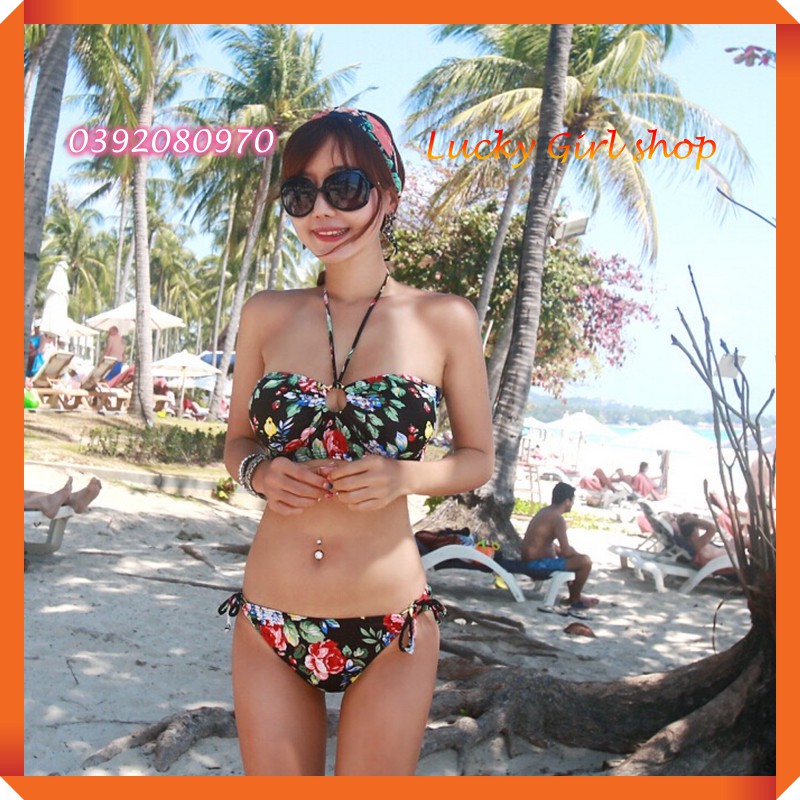 Bikini Đồ Bơi Áo Cúp Ngang Nhiều Mẫu Size M-2XL (47-75kg) - Hàng Việt Nam - Lucky Girl shop