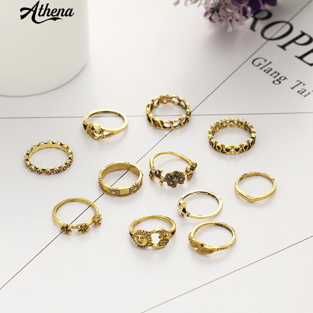 11 Nhẫn Khớp Ngón Tay Phong Cách Bô-Hem Cho Nữ