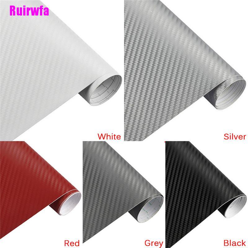 [Ruirwfa] 3D Carbon Fiber Matte Vinyl Film Car Sheet Wrap Roll Sticker Decor Multi Sizes