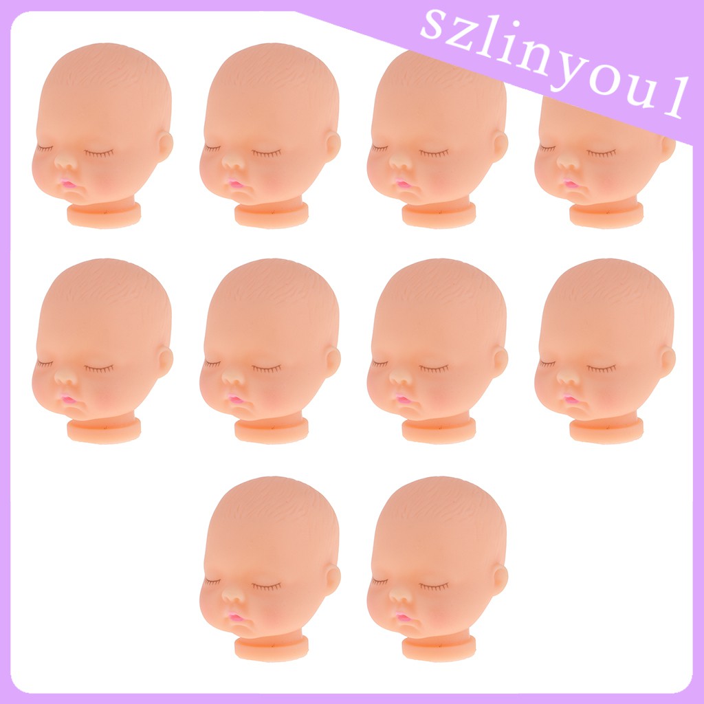 Mô hình đầu búp bê trẻ sơ sinh để làm móc chìa khóa mini