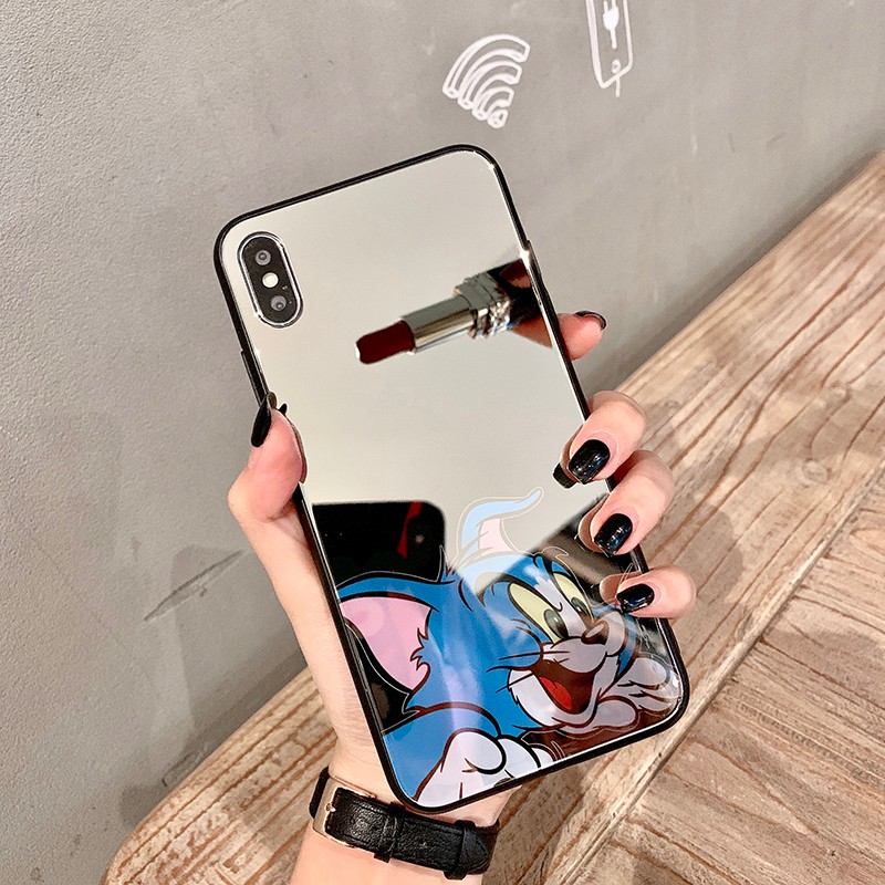 iPhone 12 mini SE 2020 11 Pro Max 2019 Xr Xs Max X 7 8 6 6s Plus Ốp Điện Thoại Tráng Gương Có Nhẫn Giá Đỡ Xinh Xắn Cho