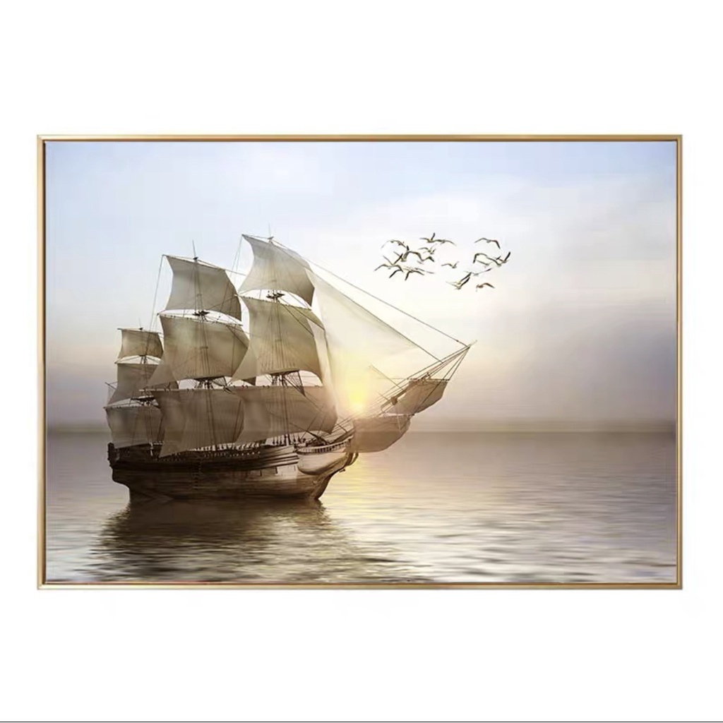 Tranh Treo Tường Tráng Gương Thuận Buồm Xuôi Gió/ Tranh Treo Phòng Khách/Làm Việc /Tráng Trí Nhà Cửa