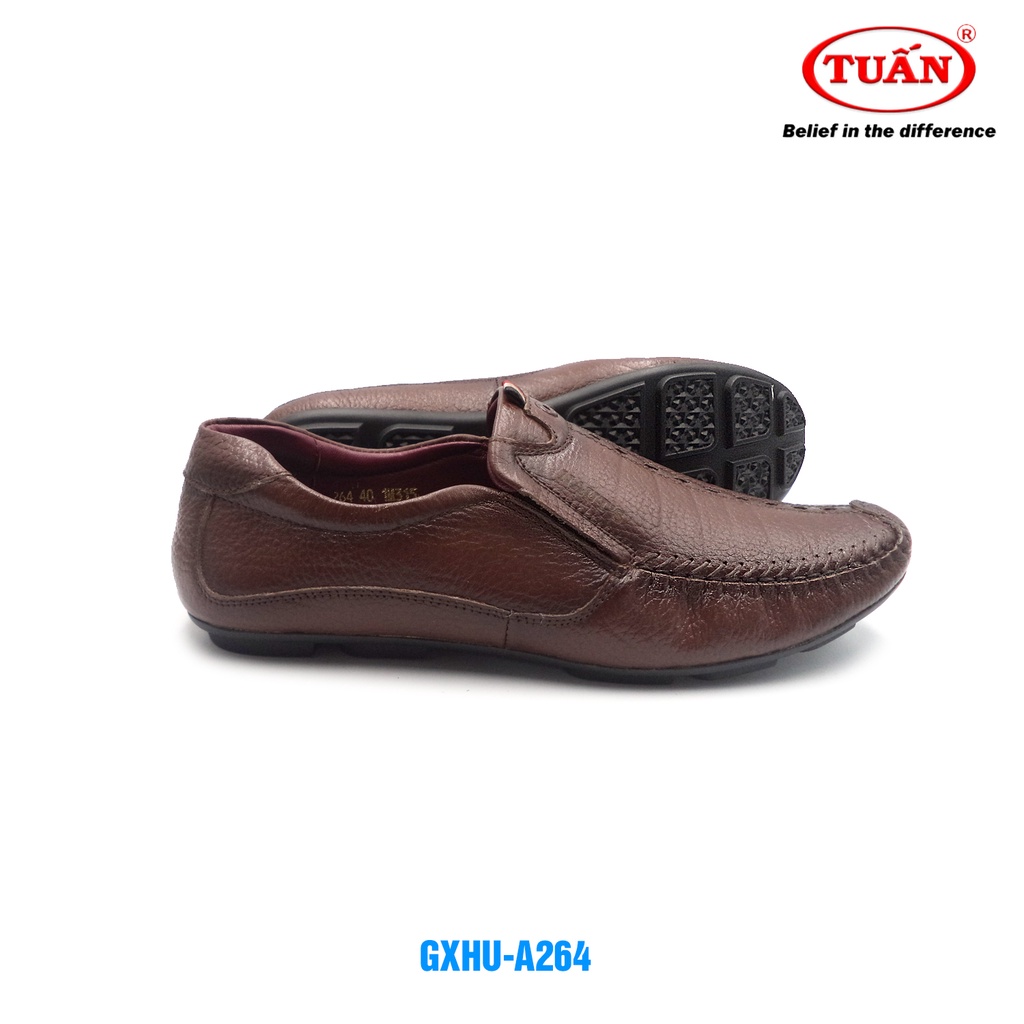 Giày da nam giày mọi quai da bò tự nhiên thương hiệu Tuấn GXHU-264