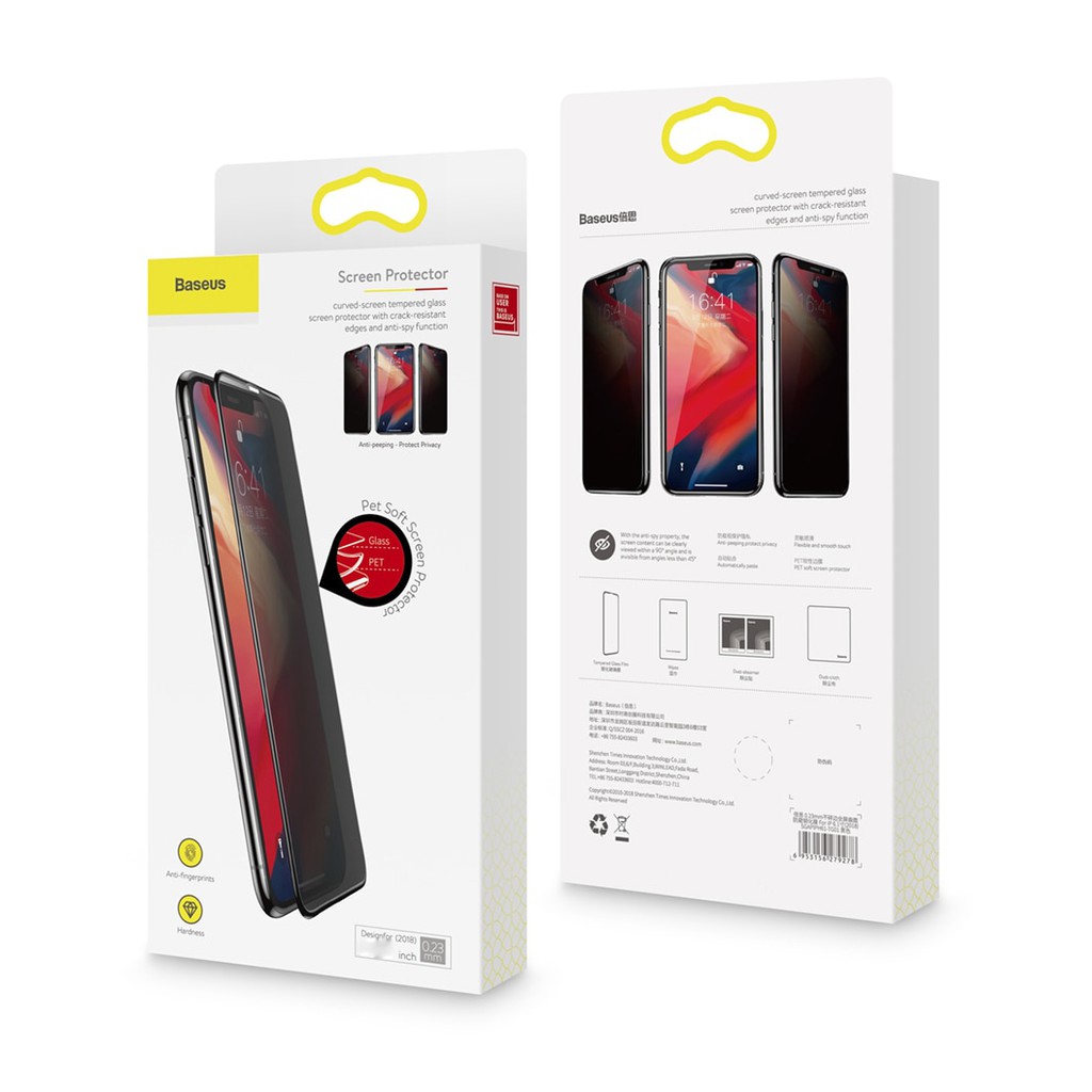Kính CL iPhone 11/ XR Baseus Chống Nhìn Trộm FULL Màn