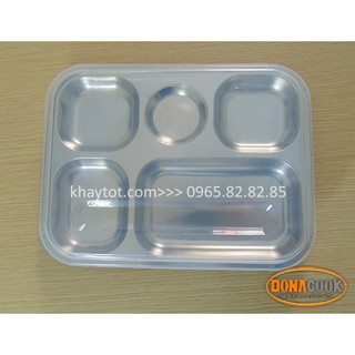 KHAY CƠM 5 NGĂN KCXT - CCBN ( Có nắp)