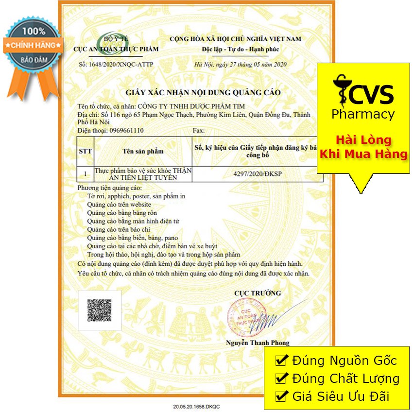 Thận An Tiền Liệt Tuyến - Hỗ Trợ Giảm U Xơ, Phì Đại Tiền Liệt Tuyến Lành Tính