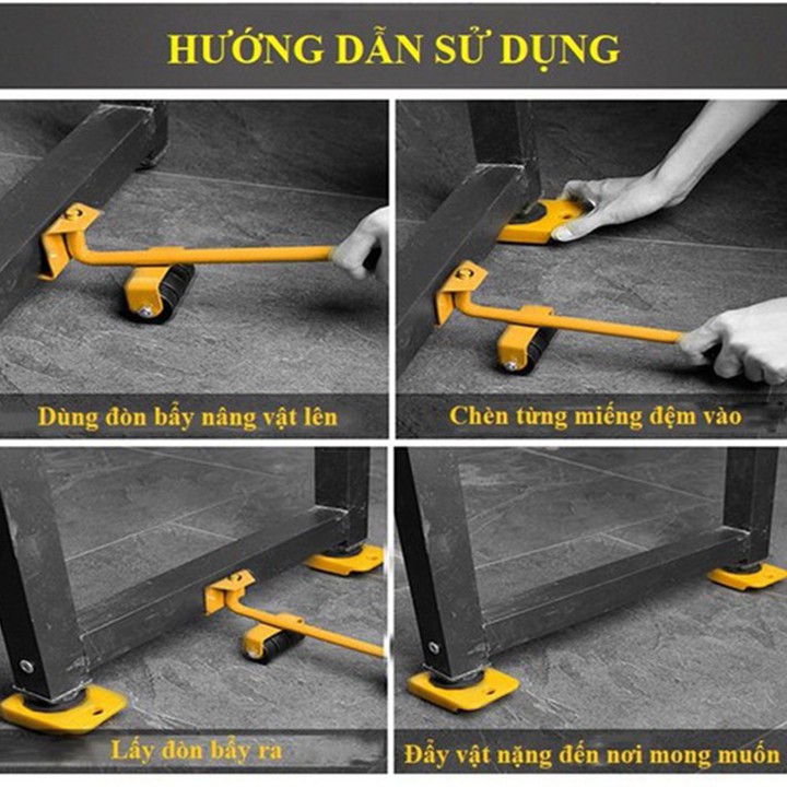 Thiết Bị Di Chuyển Đồ Đạc Thông Minh Kết Hợp Bánh Xe Nâng Đồ Chuyên Chuyển Đồ Nặng Cồng Kềnh