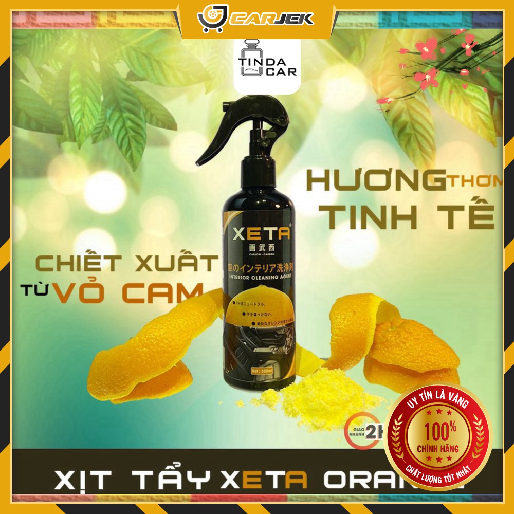 Tẩy dưỡng nội thất ô tô - Combo chai tẩy rửa+dưỡng nội thất XETA-Chiết xuất tự nhiên, an toàn cho da tay