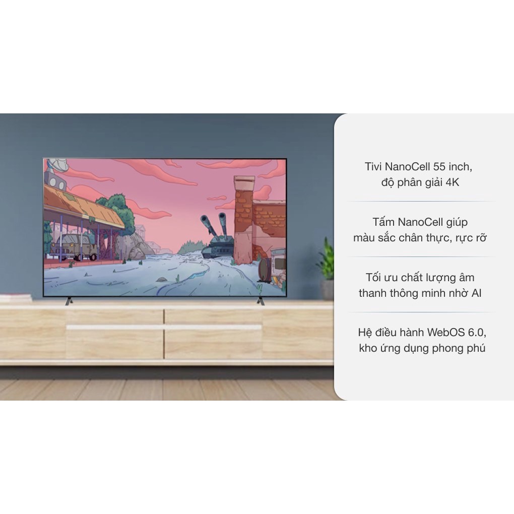 Smart Tivi NanoCell LG 4K 55 inch 55NANO75TPA - ĐIỆN MÁY TỒN KHO