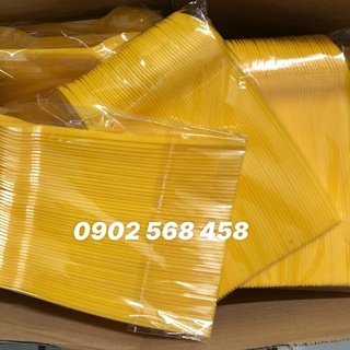 Combo 50 muỗng nhựa vàng dài 20cm muỗng nhựa trà sữa 20cm