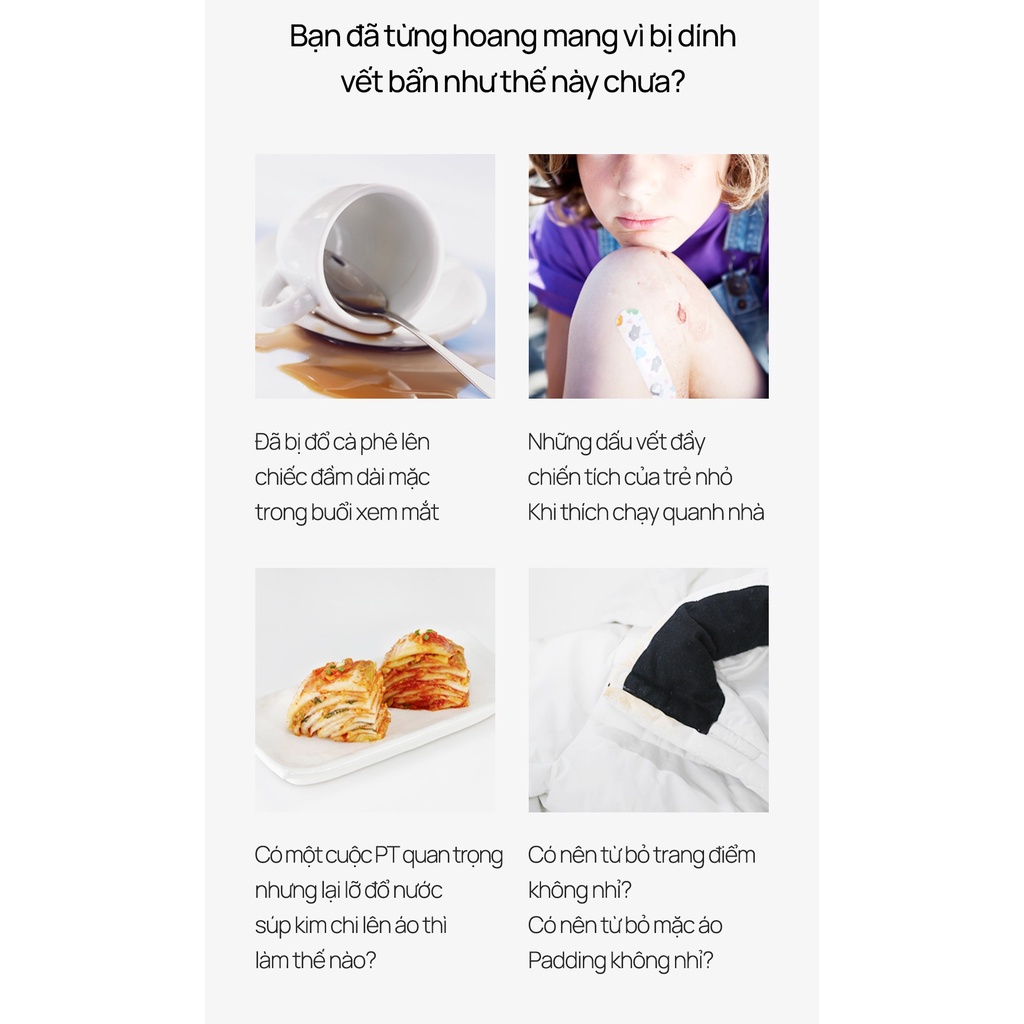 Xịt vết bẩn quần áo, giày giép dùng được cả đồ trẻ em Daily Habit Hàn Quốc 30ml