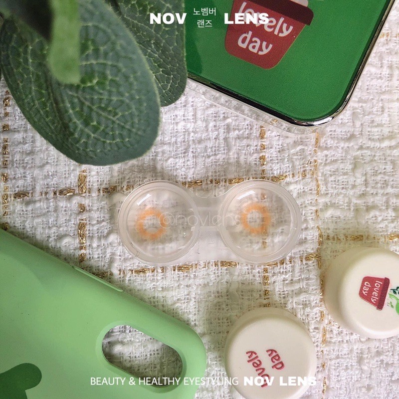 Kính áp tròng Noble Brown Hàn Quốc tone nâu hổ phách áp tròng