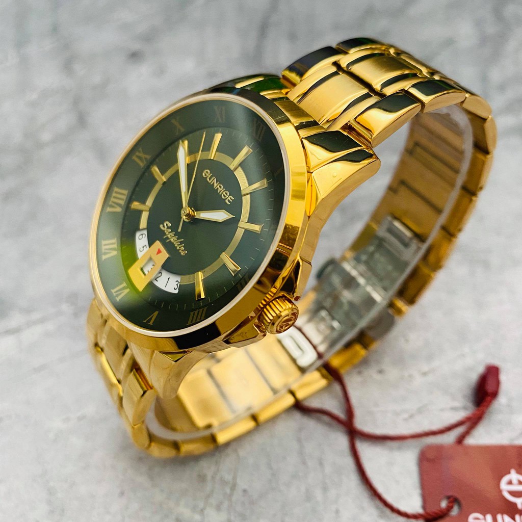 Đồng hồ Sunrise Nam chính hãng Nhật Bản M771SWB.G.XL - kính saphire chống trầy - Chố
