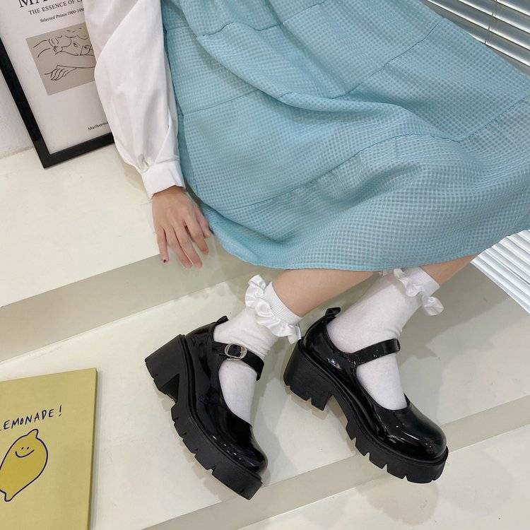 Giày cao gót ATIKOTA bằng da phong cách lolita xinh xắn cho nữ