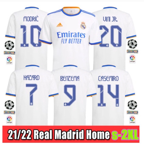 Áo Thun Bóng Đá In Họa Tiết Câu Lạc Bộ Real Madrid 2021-2022 Thời Trang Cho Nam