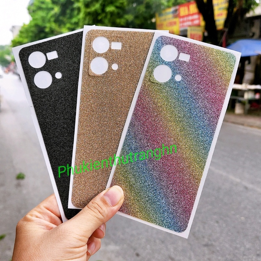 Miếng dán mặt lưng kim tuyến nhiều màu Oppo A55 4G A74 4G A95 4G A53 A54 A76 A96 A57 4G