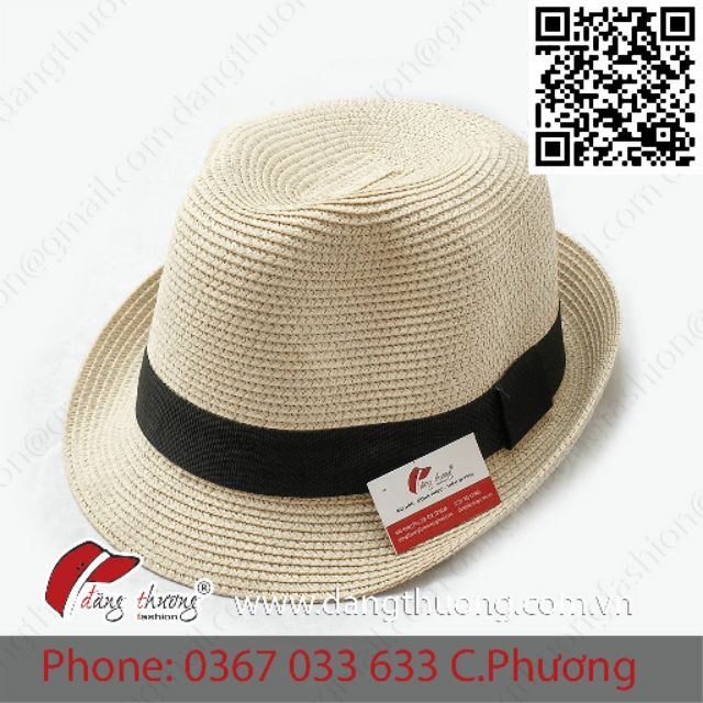 Mũ nón phớt cói Fedora nhiều màu