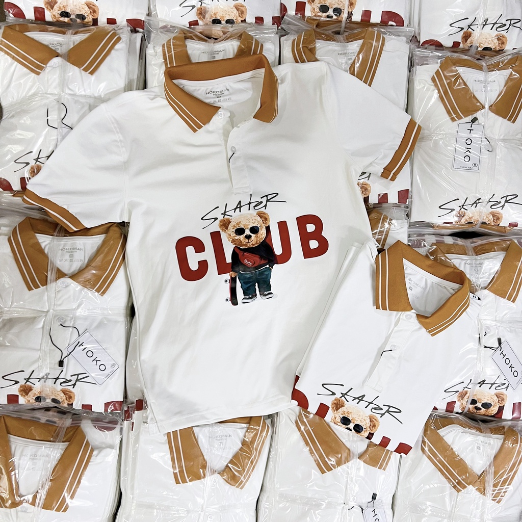 [HCM] ÁO THUN POLO NAM NỮ CHÚ GẤU CLUB CỰC CHẤT CỰC DỄ THƯƠNG