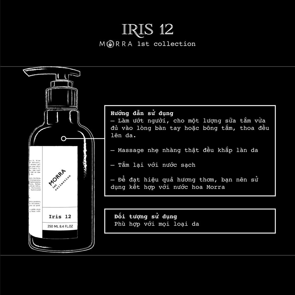 Sữa tắm Morra hương nước hoa Iris