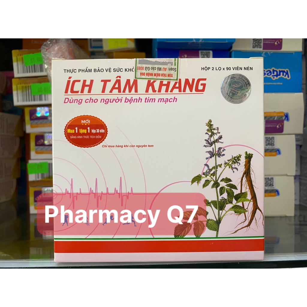 Combo Ích tâm khang (hộp 180v lọ tặng hộp 30v) ICH TAM KHANG HỘP TO TIẾT KIỆM / PHARMACY Q7