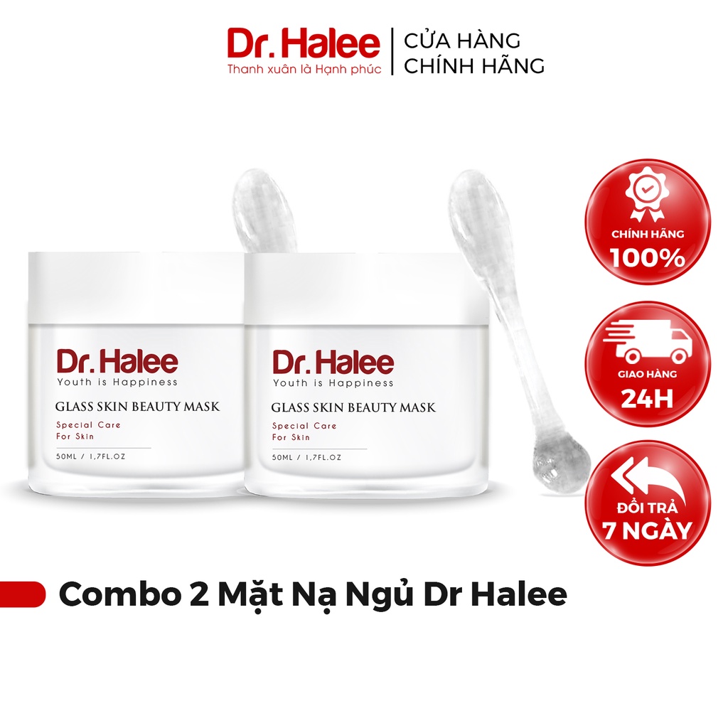 Combo 2 Mặt Nạ Ngủ Dr Halee Mask Peel - GLASS SKIN BEAUTY MASK