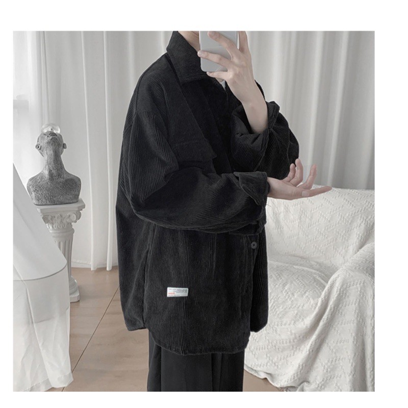 ÁO SƠMI NHUNG FORM RỘNG UNISEX (có hình chụp thật) | BigBuy360 - bigbuy360.vn