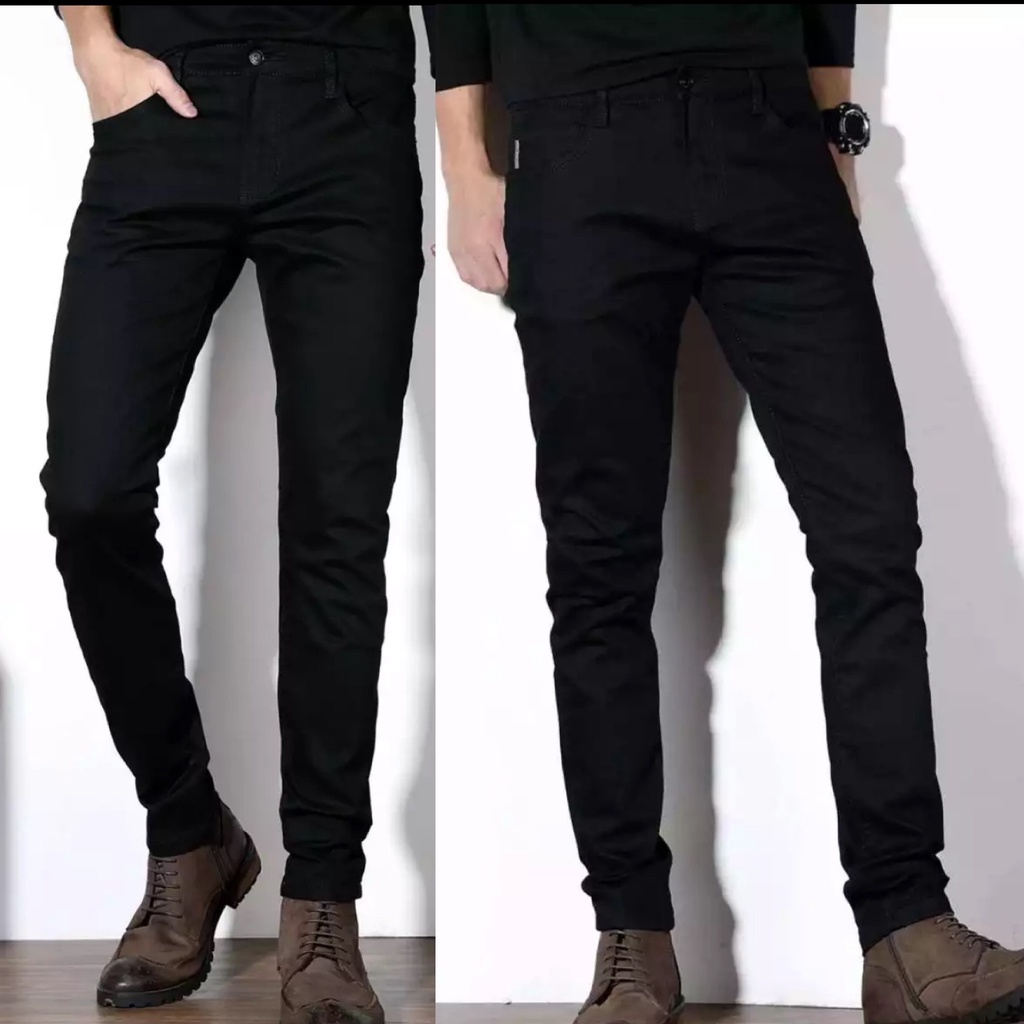 Quần jean nam đen trơn chất bò cao cấp co dãn 4 chiều đẹp from dáng skinny mẫu mới thời trang cao cấp beautifulgilr Y07