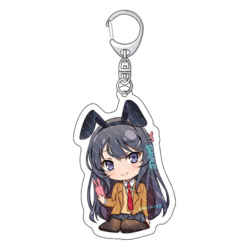 Móc Khóa Nhựa Acrylic Họa Tiết Anime Sakurajima Mai Phù Hợp Làm Quà Tặng