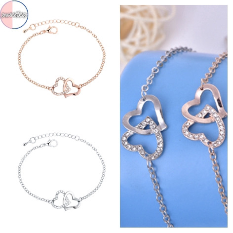 Vòng tay đính đá dễ thương phong cách Hàn Quốc