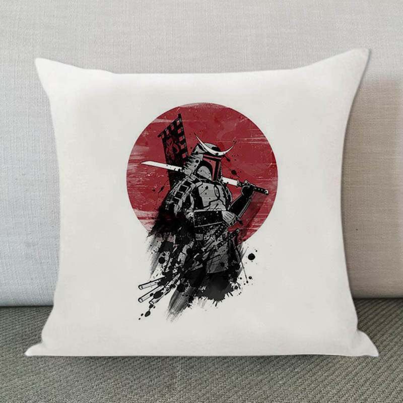 Vỏ Gối Hoạ Tiết Samurai Nghệ Thuật Phong Cách Nhật Bản