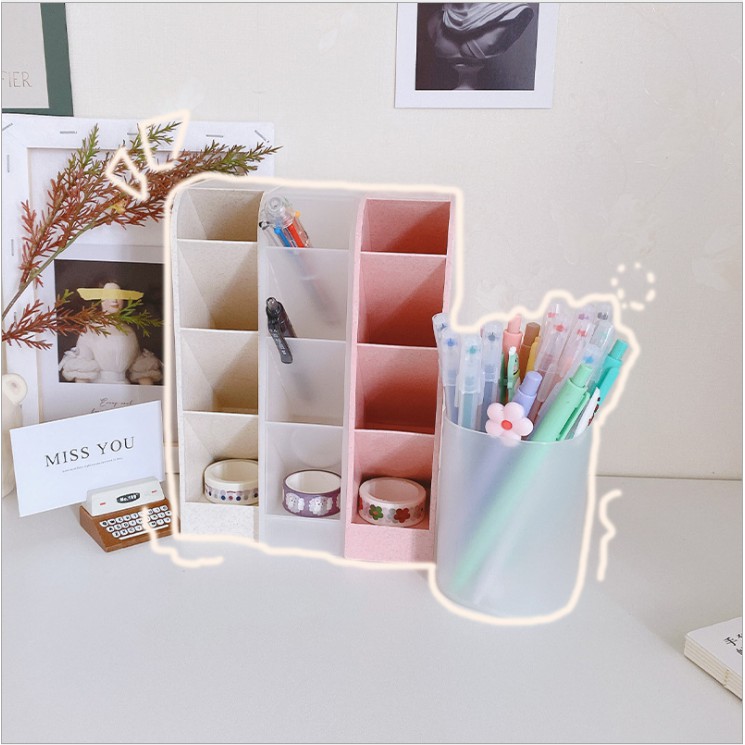 Kệ đa chức năng 4 ngăn đựng cọ trang điểm/ bút