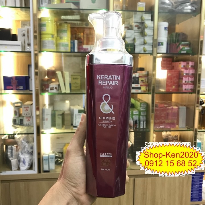 Cặp dầu gội xả Keratin Repair Minimo 750ml x2