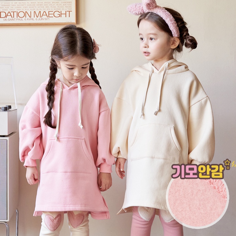 Váy bé gái Hàn Quốc Bebezoo dài tay _ Hoodie