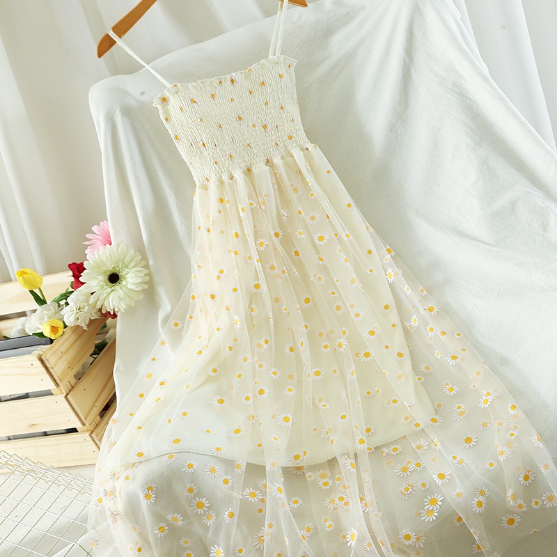 Đầm Voan Hoa Cúc Vintage Mềm Mịn - SALA | BigBuy360 - bigbuy360.vn