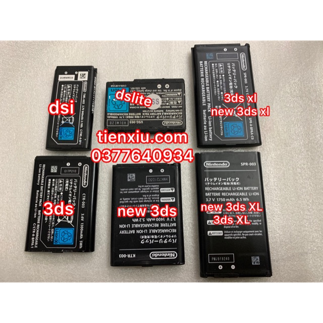 pin xịn nintendo dsi , 2ds, 3ds ,new 3ds , new 3ds xl chính hãng bóc máy Pin NDSL pin ndsi xl pin 3DS bóc máy