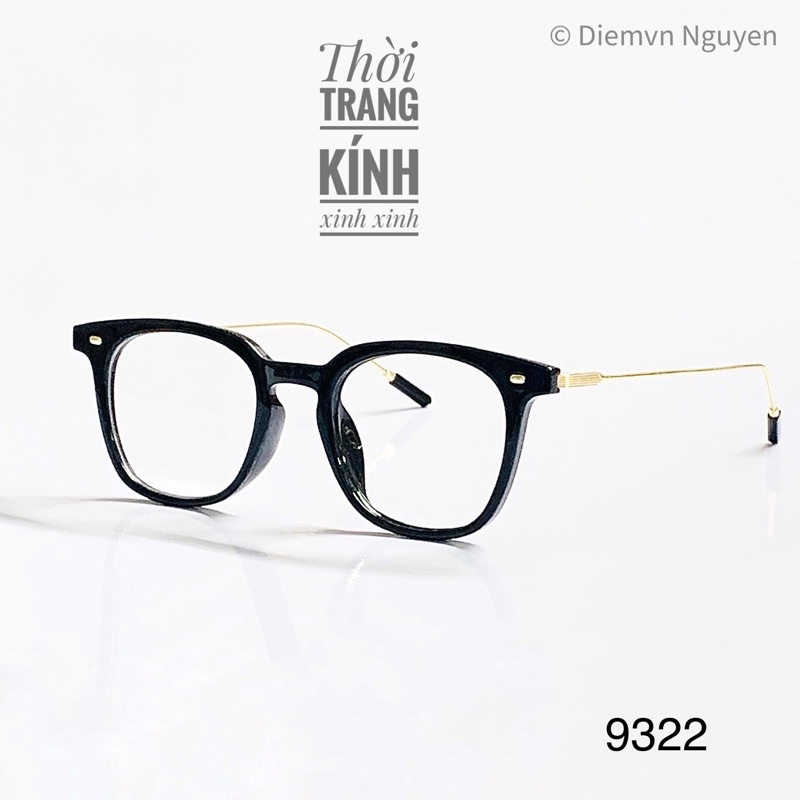 Fashion 9322 chân ong vuông, gọng kính cận HQ thời trang nam nữ