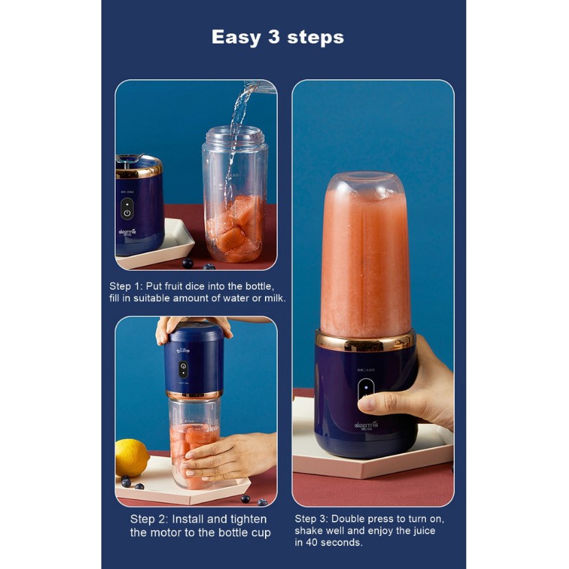 Máy xay sinh tố cầm tay Deerma NU06 (Blue)