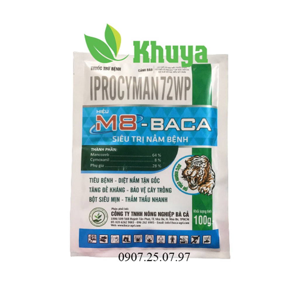 Thuốc trừ bệnh IPROCYMAN 72WP M8- BACA 100gr SIÊU TRỪ NẤM BỆNH