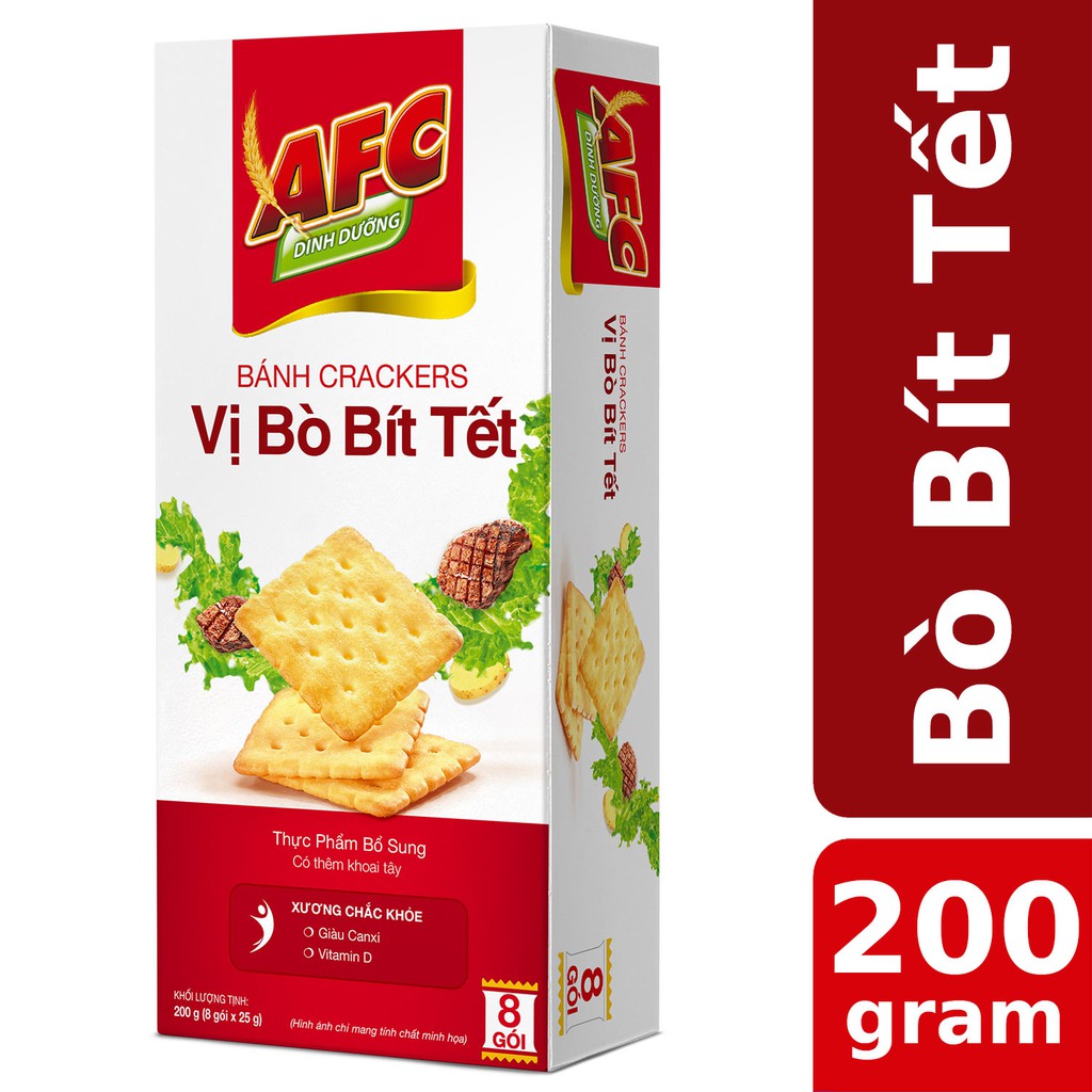 Bánh AFC dinh dưỡng vị Bò Bít Tết 200g