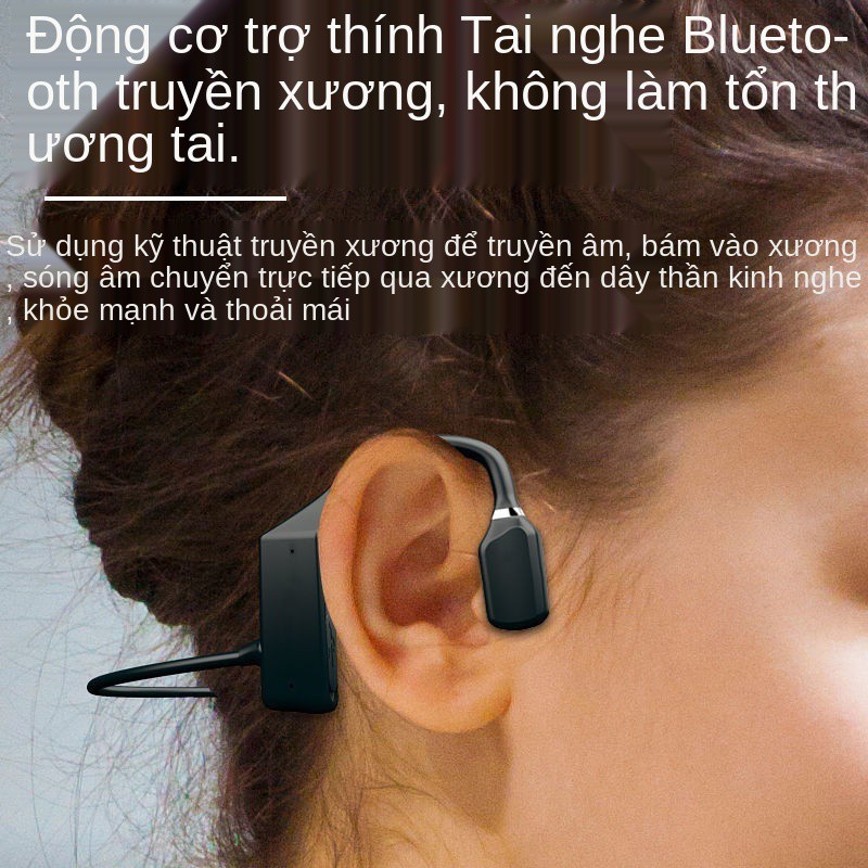 Tai nghe Bluetooth in-ear lái xe thể thao không dây gắn trên đầu Khái niệm dẫn truyền xương Thời lượng pin chờ cực l