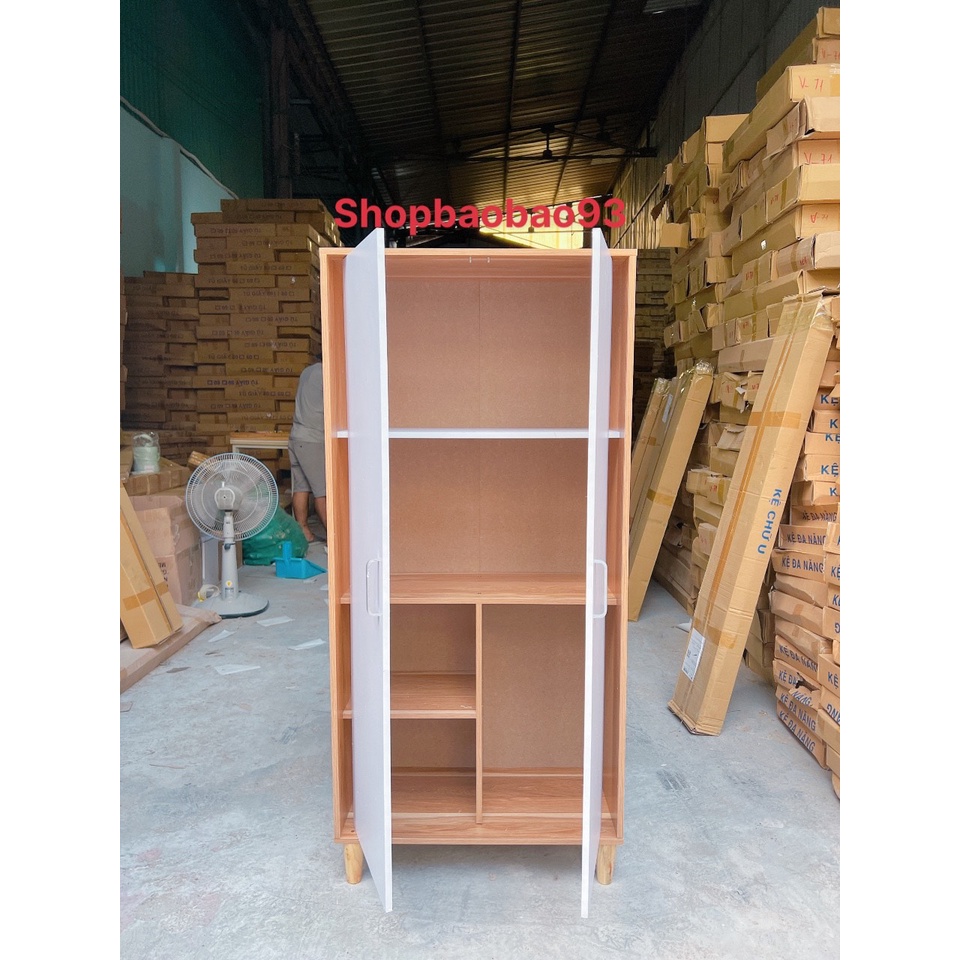 Tủ Quần Áo Tủ Đựng Đồ Đa Năng Kệ Gỗ Chất Liệu MDF Phong Cách Hiện Đại - H9