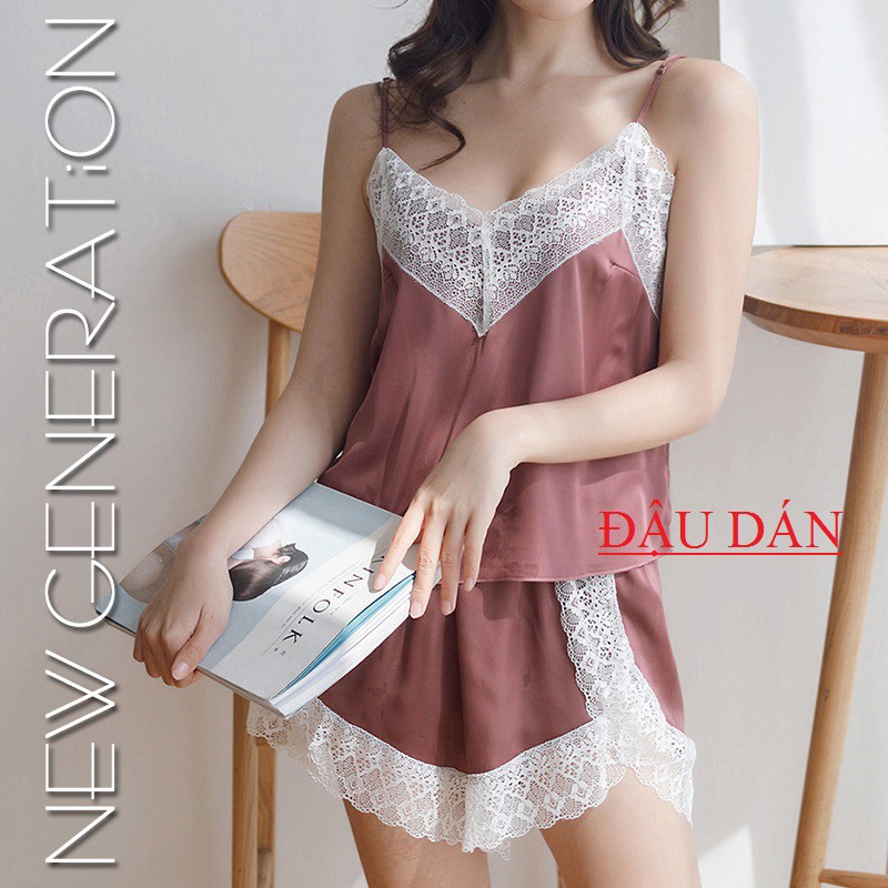 Bộ đồ ngủ lụa satin mềm cao cấp AMUSE V18 Bigsize 40-65kG🔥SIÊU SALE🔥 đồ ngủ pijama váy ngủ lụa sexy ren trắng rẻ đẹp | BigBuy360 - bigbuy360.vn