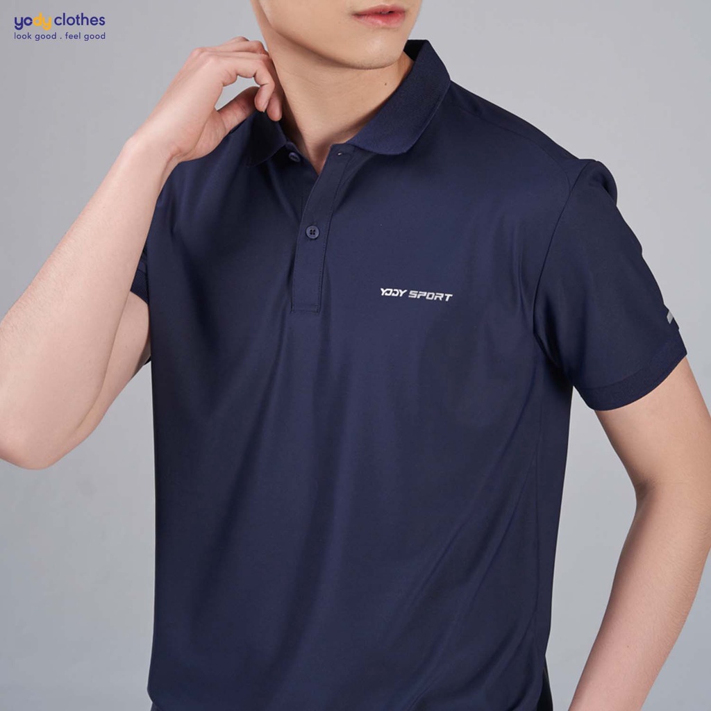 Áo polo thể thao nam YODY vải arycool siêu mát, thấm hút tốt phù hợp tập gym SAM5001