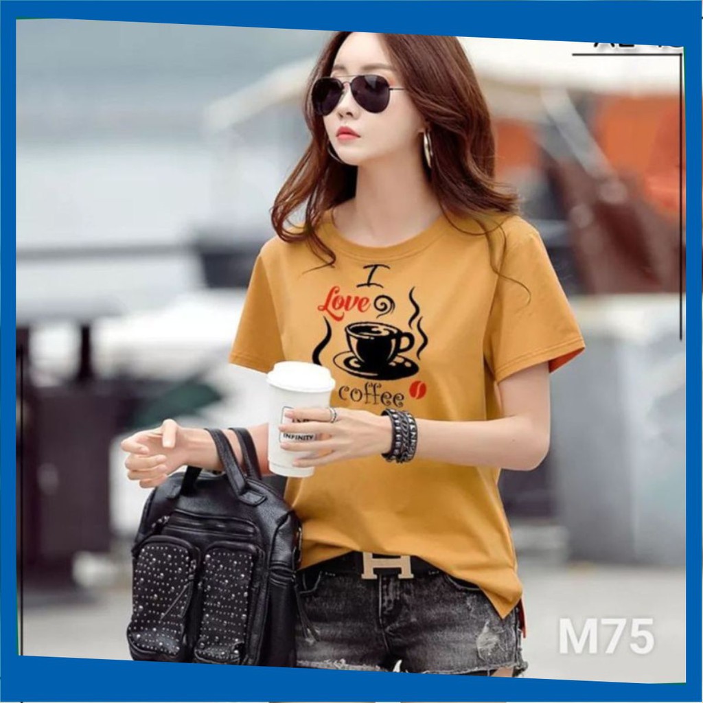 Áo Thun Form Rộng FREESHIP Áo phông nữ tay ngắn chất đẹp, thun cotton, mịn, mát, sành điệu in hình MS M75