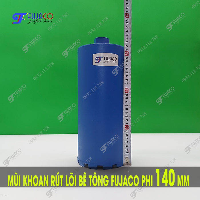 Mũi khoan rút lõi bê tông phi 140 mm - FUJACO | 140mm Diamond Core Drill Bit for Concrete, Brick, Masonry, Stone, Marble