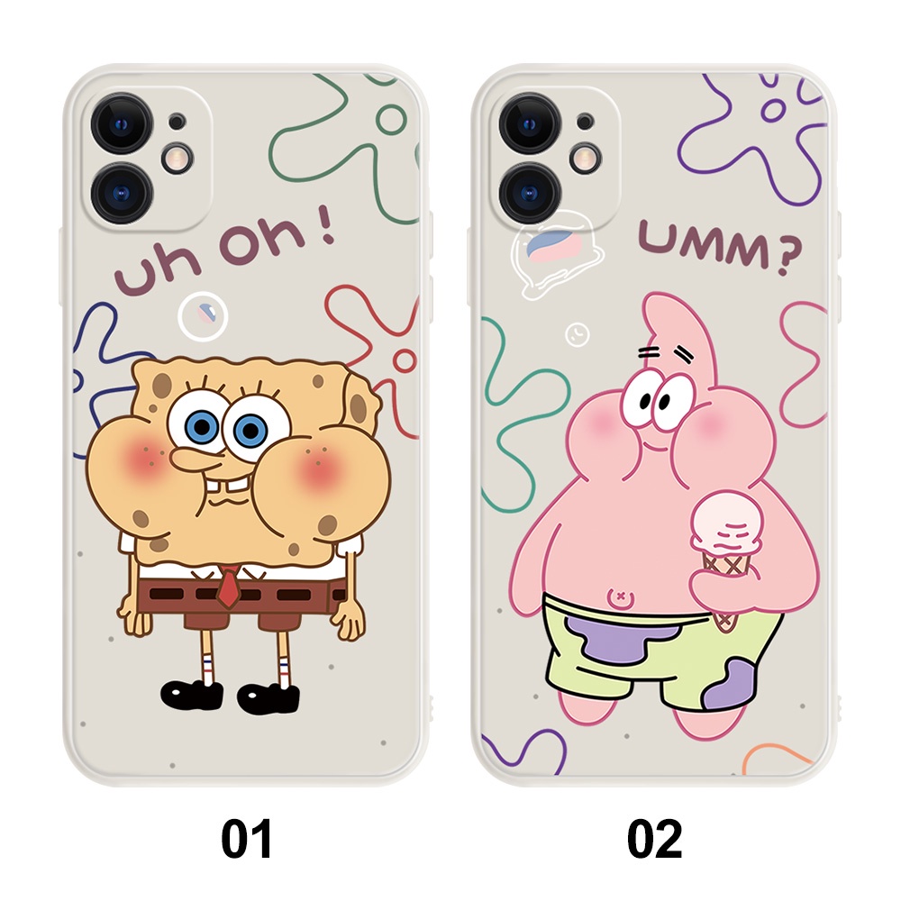 Ốp Điện Thoại Chống Rơi Hình SpongeBob Cho Samsung Galaxy A7 2018 A50 A30S A50S A30 A20 M10S A10S M01S