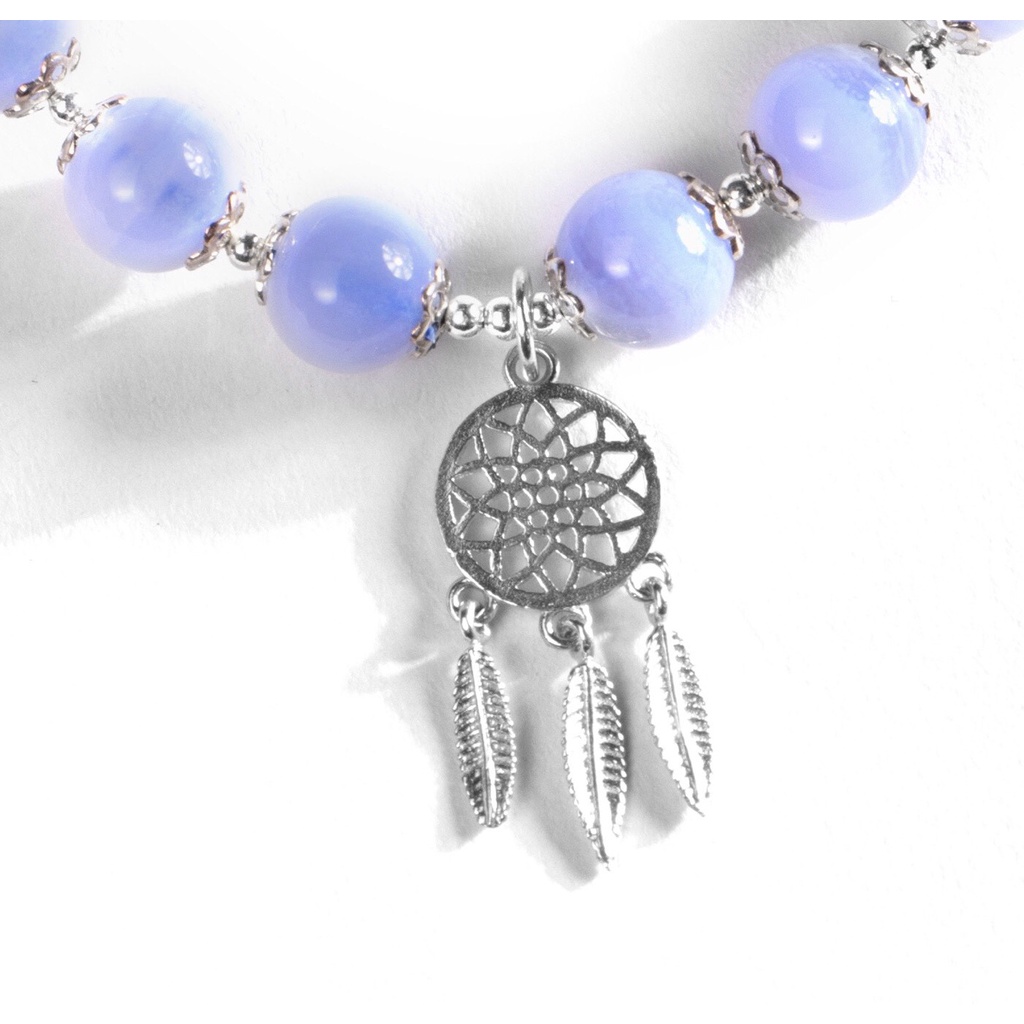 Vòng kiềng đá Chalcedony xanh - GaiA by Yang