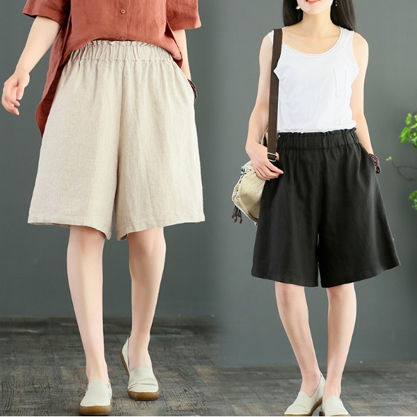 G630 Quần short big size freesize ống rộng thoải mái cạp chun màu sắc trẻ trung