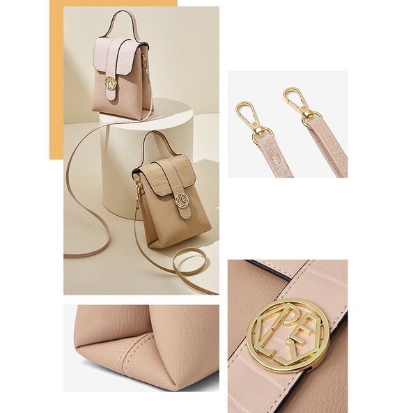 Túi da pu PIERRE LOUES đeo chéo đựng điện thoại đa năng